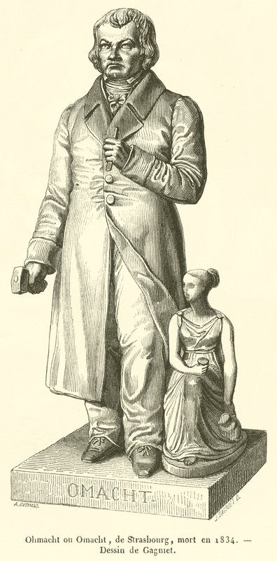 Omacht ou Omacht, de Strasbourg, morten en 1834 (carving) 作： フランス語学校
