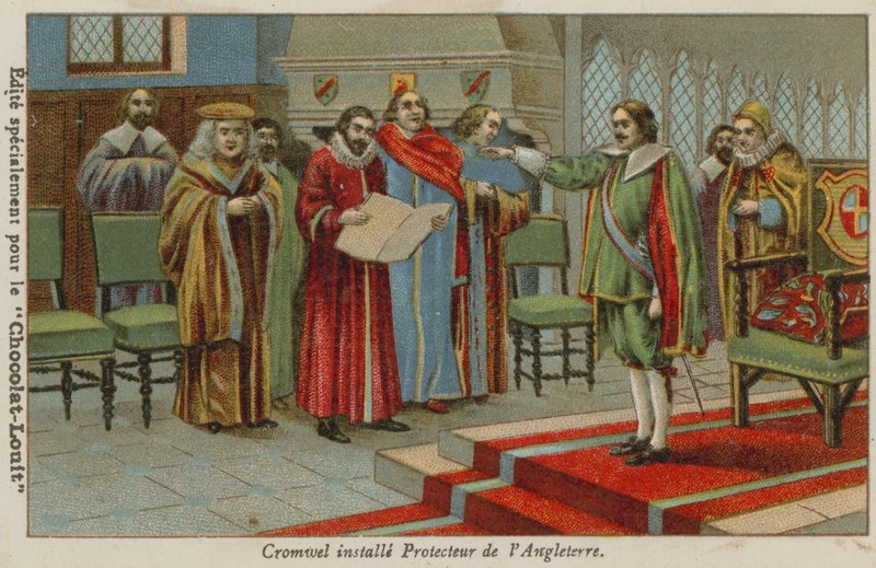 1653年、イングランド、スコットランド、アイルランドの領主保護者に就任したオリバークロムウェル 作： フランス語学校
