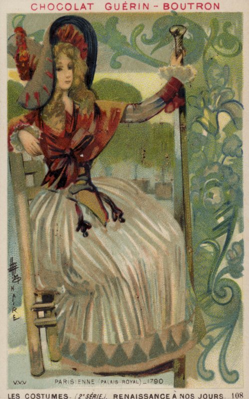 パリの女性、パレロワイヤル、1790年 作： フランス語学校