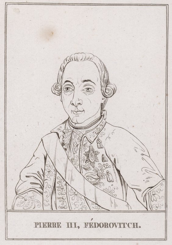 ロシアのツァーリ、ピョートル3世（エングレービング