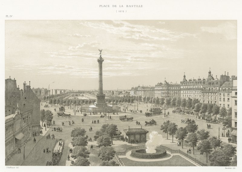 バスティーユ広場、1878年 作： フランス語学校