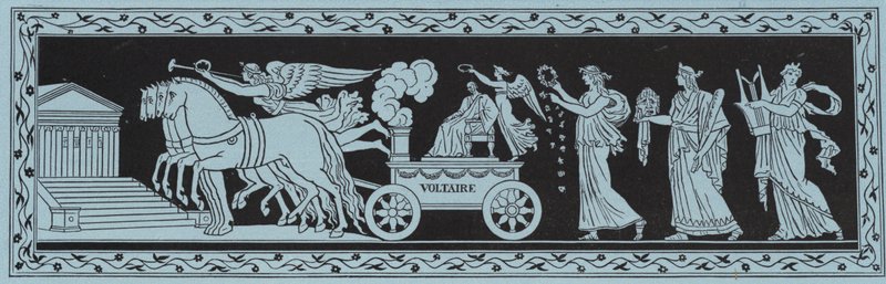 ヴォルテールの遺跡を1791年にパリのパンテオンに運ぶ行列 作： フランス語学校