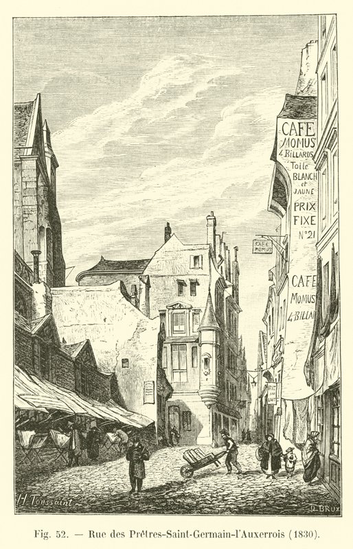 Rue des Pretres-Saint-Germain-lAuxerrois、1830 作： フランス語学校
