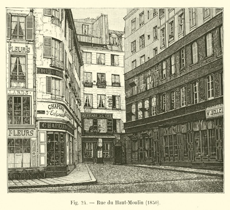 Rue du Haut-Moulin、1850 作： フランス語学校