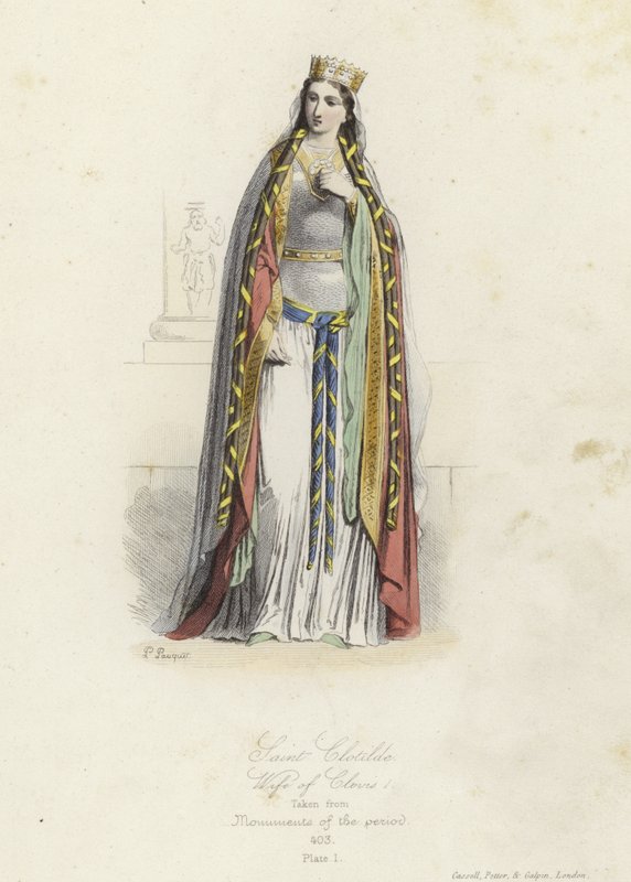 聖クローティルド、クロービス1世の妻、フランク王 作： フランス語学校