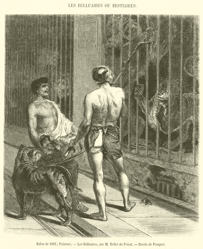 1861年のサロン、絵画、「The Belluaries」（エングレービング 作： フランス語学校