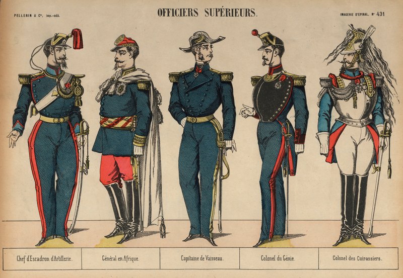 フランスの上級軍人（カラー図版 作： フランス語学校