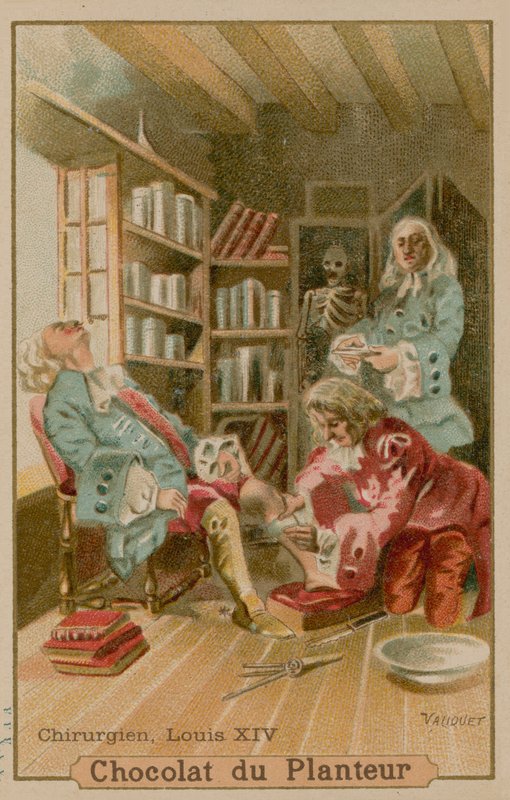 フランス王ルイ14世に出席する外科医（1638-1715） 作： フランス語学校