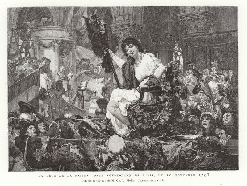 ノートルダムドパリでの理由のフェスティバル、1793年11月10日 作： フランス語学校