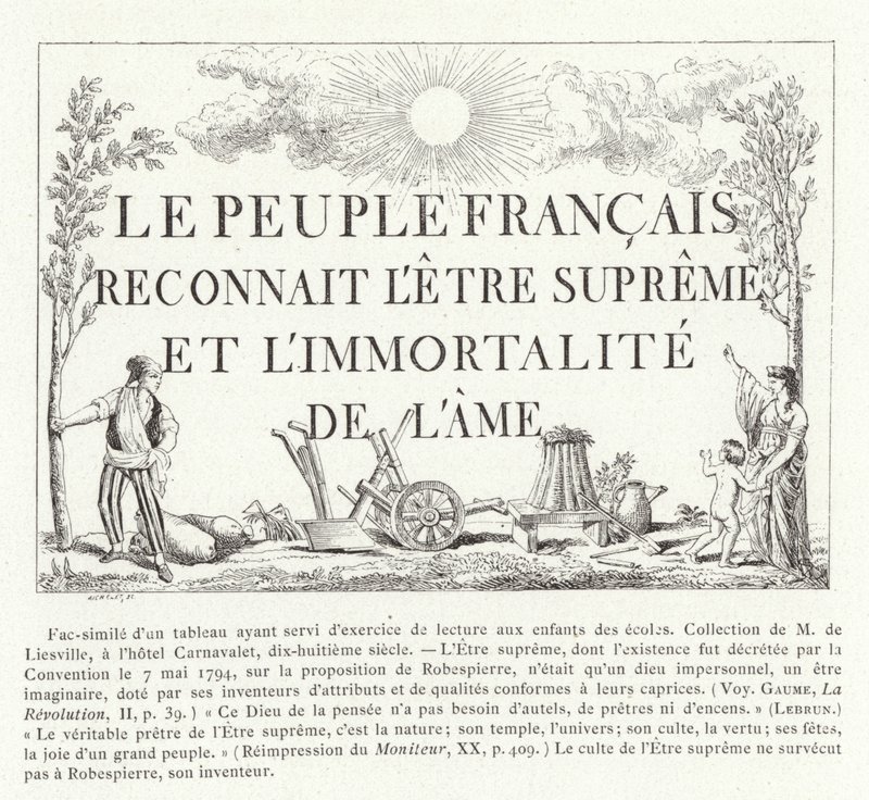フランス人は至高の存在と魂の不死を認めます 作： フランス語学校