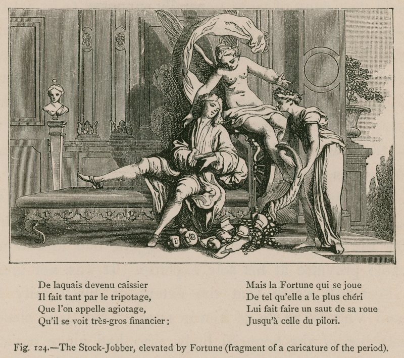 フォーチュン（時代の風刺画の断片）によって昇格されたストックジョバー 作： フランス語学校