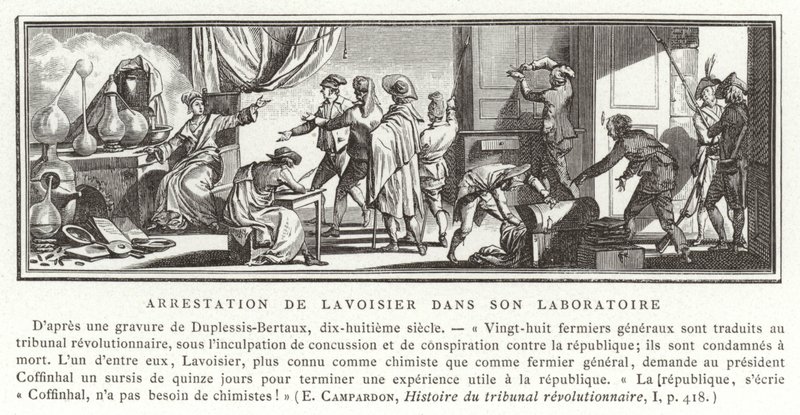 アントワーヌラヴォイジエの研究室での逮捕、1794年 作： フランス語学校