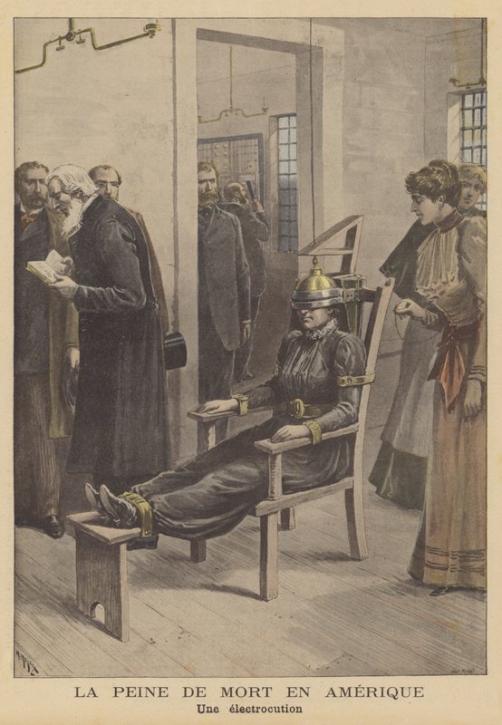 米国の死刑：感電死 作： フランス語学校