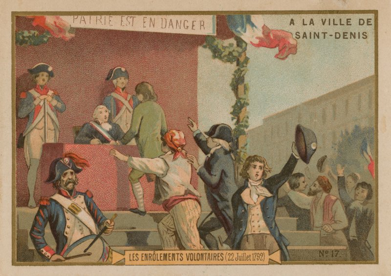 1792年7月22日フランス革命、軍への志願兵の登録 作： フランス語学校