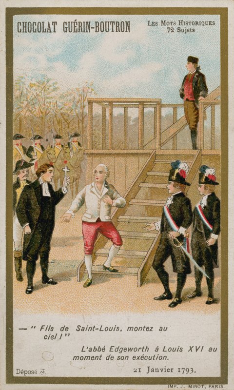 フランス王ルイ16世の処刑（1793年1月21日）。(クロモリト) 作： フランス語学校
