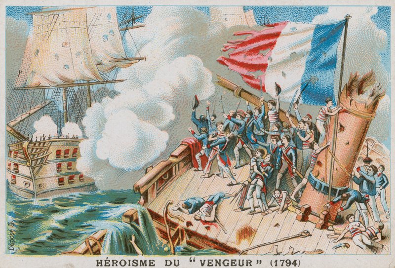 1794年のフランスの軍艦ヴェンジュールデュプープルの英雄。 作： フランス語学校