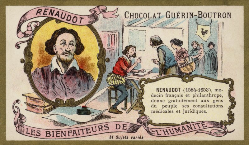 Theophraste Renaudot, フランスの医師・慈善家 (Chromolitho) 作： フランス語学校