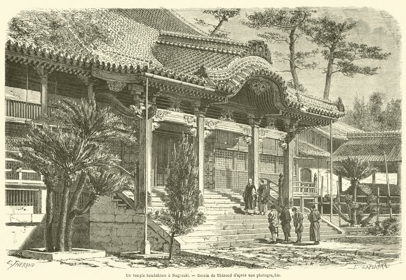 長崎の仏教寺院（彫刻 作： フランス語学校