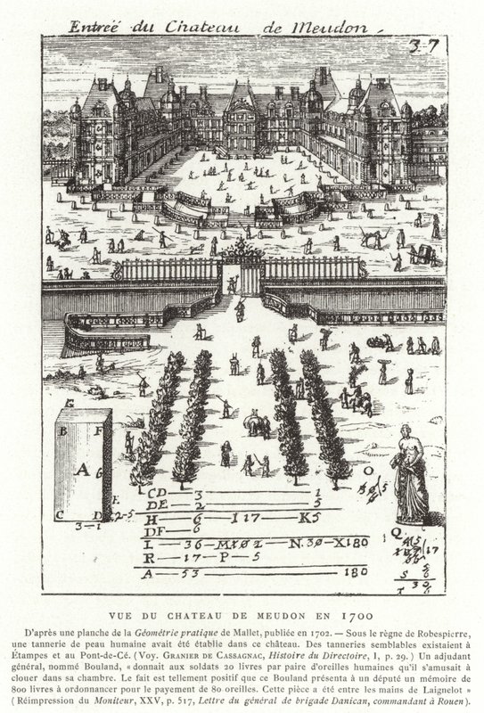 1700年のシャトードムドンの眺め 作： フランス語学校