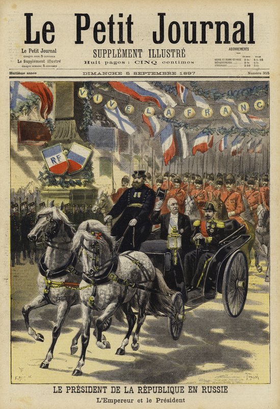 フェリックスフォールフランス大統領のロシア訪問、1897年 作： フランス語学校