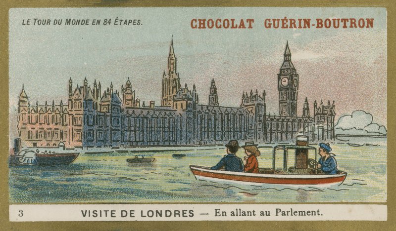 ロンドン訪問-国会議事堂へ向かう途中 作： フランス語学校