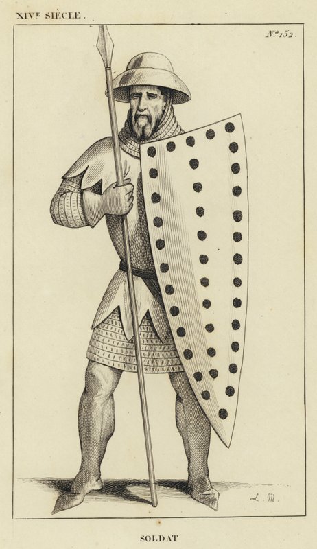 XIV Siecle, Soldat (carving) 作： フランス語学校
