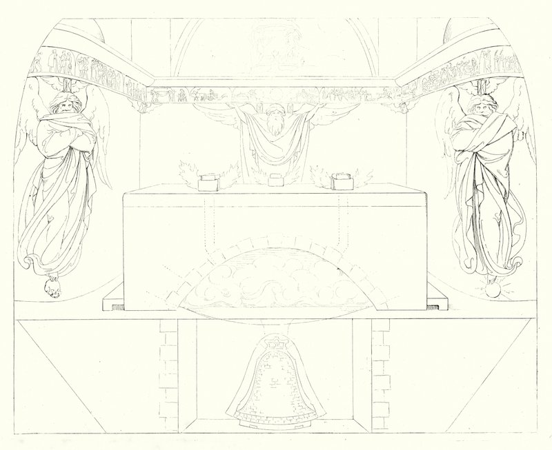 シラーの「Lied von der Glocke（鐘の歌）」の挿絵（彫刻）。 作： フリードリヒ・アウグスト・モリッツ・レッツ