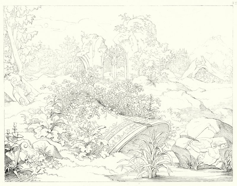 シラーの「Lied von der Glocke（鐘の歌）」の挿絵（彫刻）。 作： フリードリヒ・アウグスト・モリッツ・レッツ