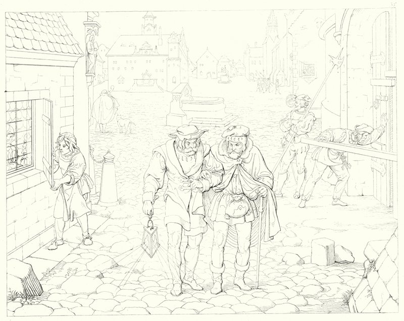 シラーの「Lied von der Glocke（鐘の歌）」の挿絵（彫刻）。 作： フリードリヒ・アウグスト・モリッツ・レッツ