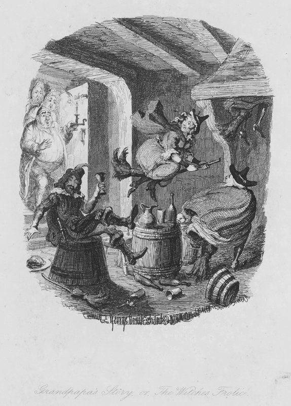 おじいちゃんの話」または「魔女の大騒ぎ」(彫刻) 作： ジョージ（後）クルクシャンク