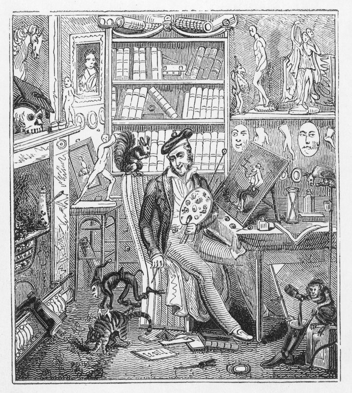 Cruikshank at Home』の表紙イラスト（エングレービング 作： ジョージ・クルクシャンク