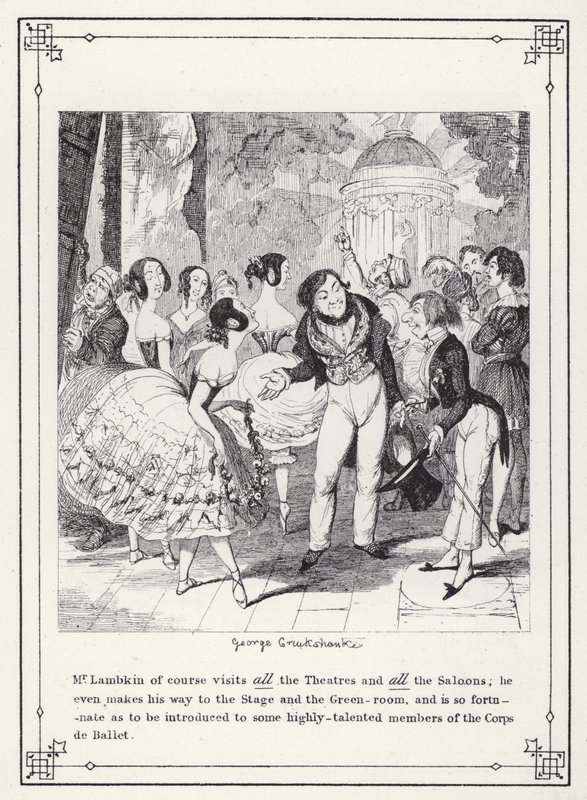 The Bachelors Own Book, or The Progress of Mr Lambkin (Gent) (e.g. engraving)」のイラスト。 作： ジョージ・クルクシャンク