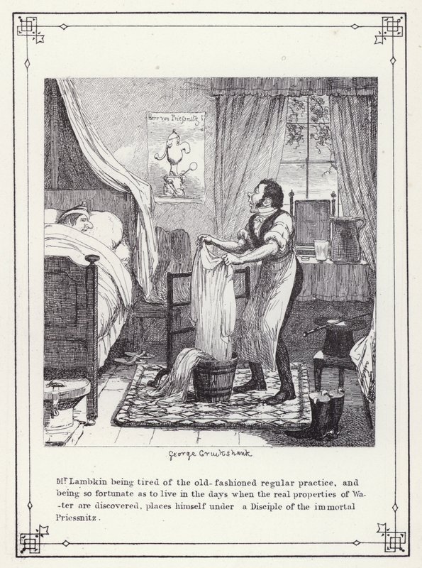 The Bachelors Own Book, or The Progress of Mr Lambkin (Gent) (e.g. engraving)」のイラスト。 作： ジョージ・クルクシャンク