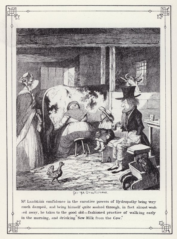The Bachelors Own Book, or The Progress of Mr Lambkin (Gent) (e.g. engraving)」のイラスト。 作： ジョージ・クルクシャンク