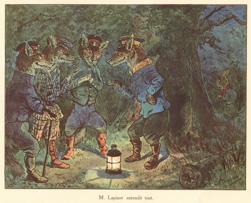 M・ラピノはすべてを聞いた（カラーリトグラフ） 作： ジョージヘンリートンプソン