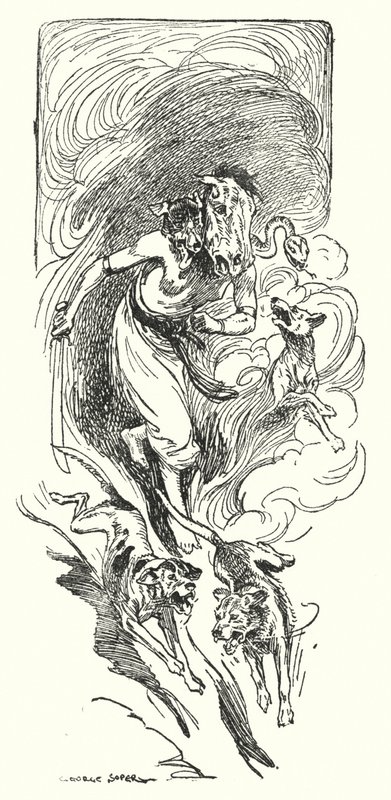 ジェイソンとアルゴナウツ："Brimo the wild witch huntress" (litho) 作： ジョージ・ソーパー