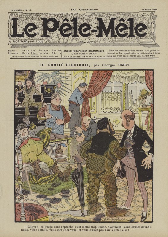 選挙委員会。親愛なるメールのためのイラスト、1906 作： ジョルジュ・アントニン・アンリ・モリー