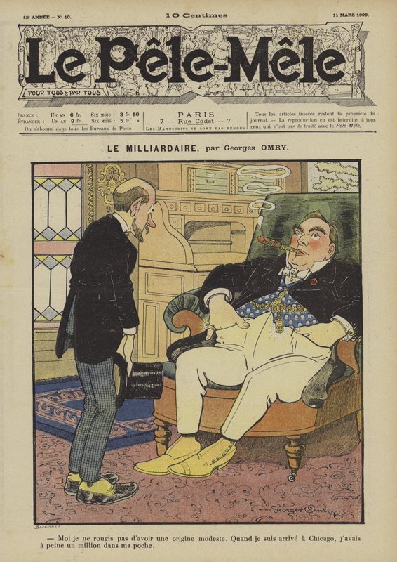 億万長者。ルペレメレの挿絵、1906年 作： ジョルジュ・アントニン・アンリ・モリー