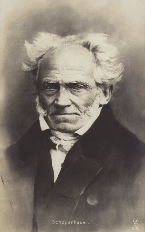 アルトゥール・ショーペンハウアー（1788-1860）ドイツの哲学者（モノクロ写真） 作： ドイツの写真家