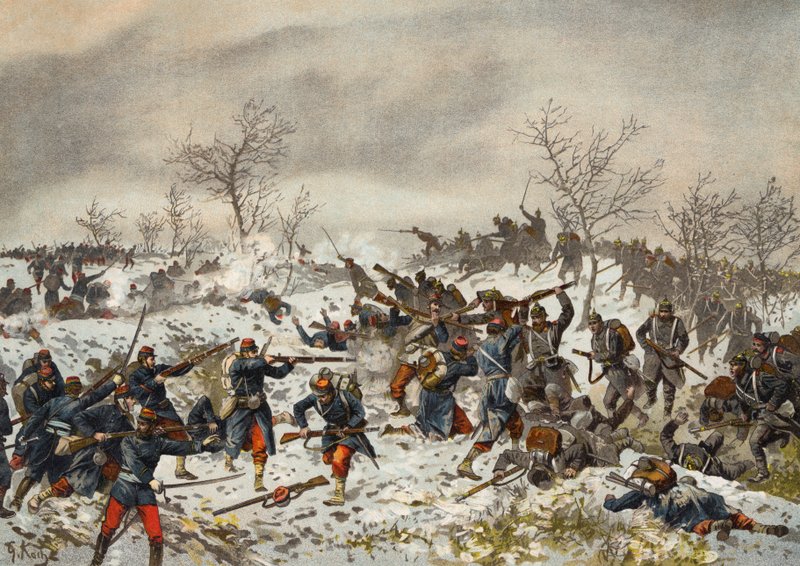 1871年1月11日、ルマンシャンパーニュ戦争、プロイセン戦争前の戦い 作： ドイツ語学校