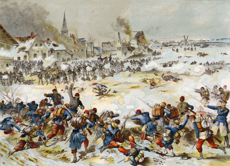 バポームの戦い、日仏戦争、1870年1月3日 作： ドイツ語学校