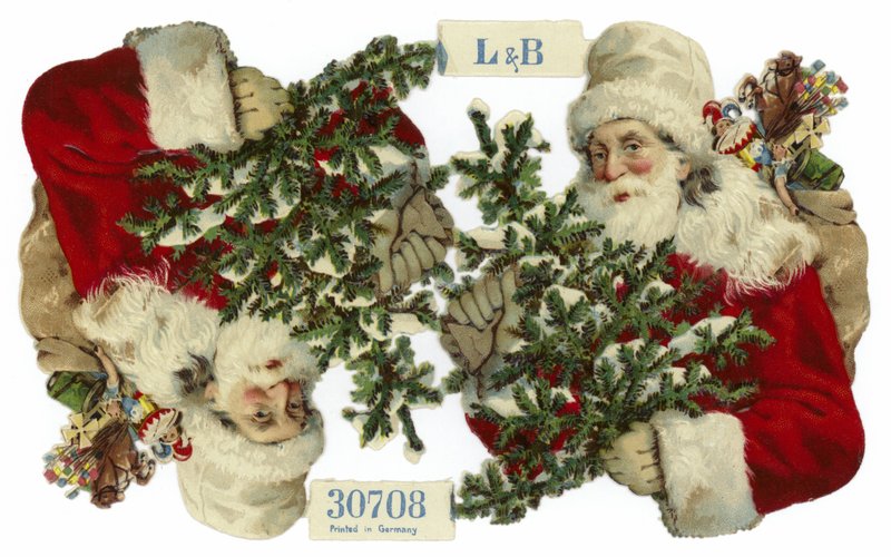 父のクリスマスを描いたクリスマスカード 作： ドイツ語学校