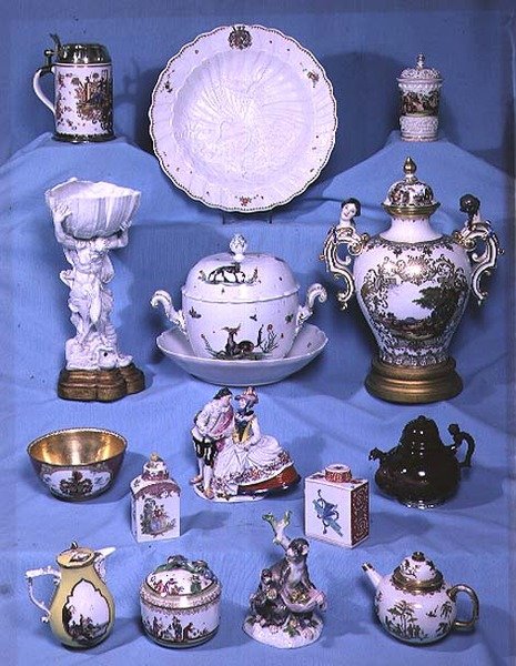 18世紀初頭のマイセン磁器のコレクション