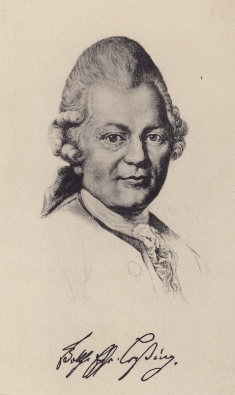 Gotthold Ephraim Lessing（ドイツの啓蒙主義哲学者、作家、劇作家）（リトグラフ 作： ドイツ語学校