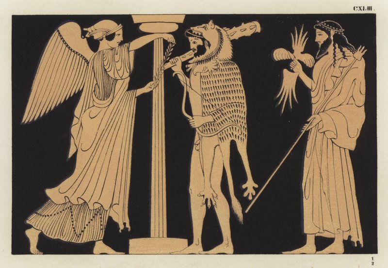 ゼウスの前のヘラクレス 作： ドイツ語学校