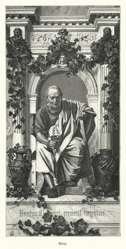 ローマの詩人ホラース（彫刻作品 作： ドイツ語学校