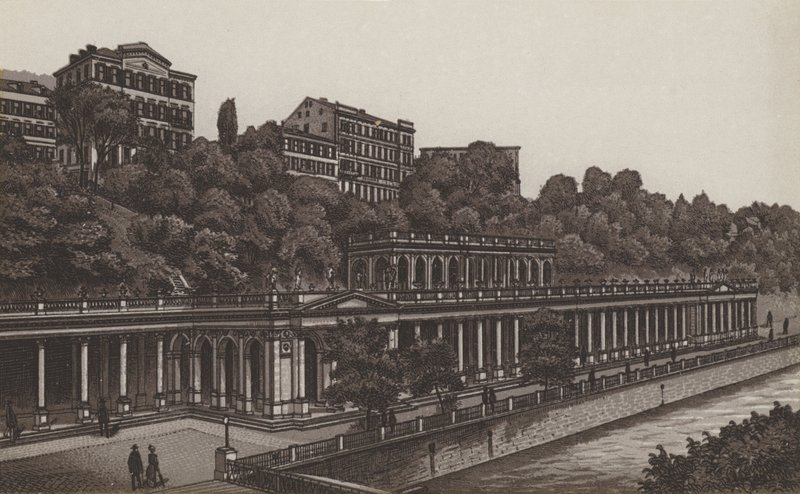 Muhlbrunncolonnade (litho) 作： ドイツ語学校