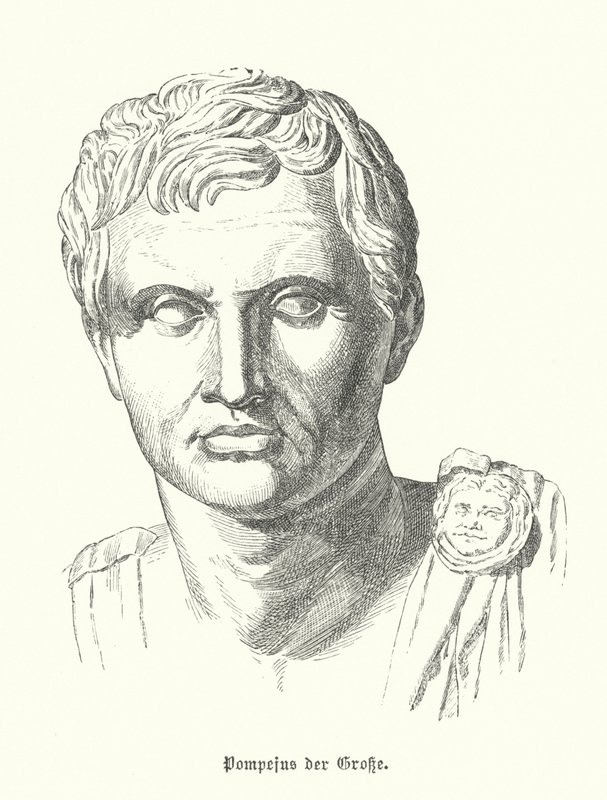 ポンペイ大帝（ローマ帝国の軍人・政治家）（銅版画 作： ドイツ語学校