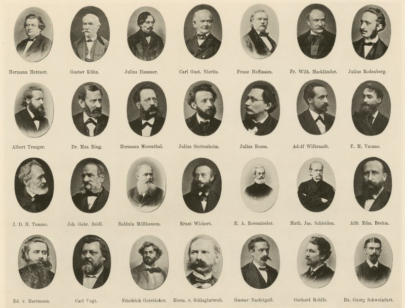 Ritter vom Deutschen Geiste」に掲載されたドイツ人著名人の肖像画（リトグラフ）。 作： ドイツ語学校