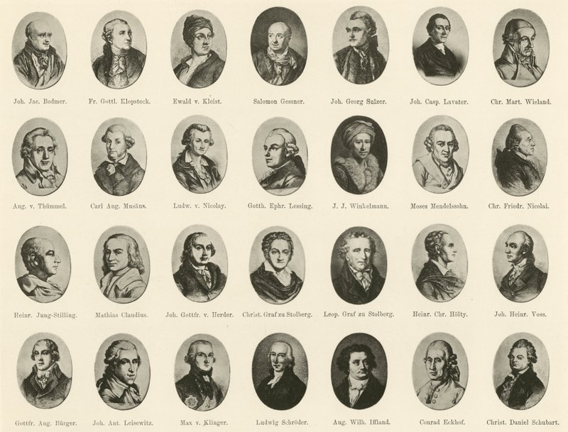 Ritter vom Deutschen Geiste」に掲載されたドイツ人著名人の肖像画（リトグラフ 作： ドイツ語学校